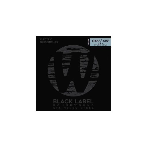 40301 Warwick Black Label Bass String Set, Stainless Steel - 5-String, Low B, Medium, .045-.135	
