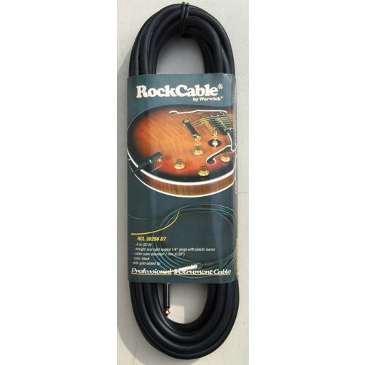 Warwick RCL Hangszerkábel - pipás / egyenes - TS (6.3mm / 1/4"), 6m / 19.7 ft 